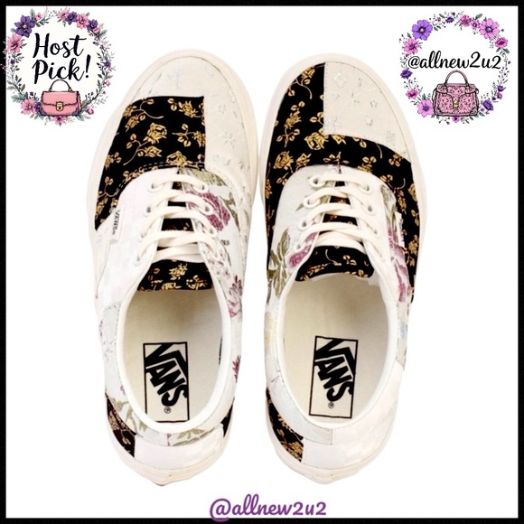 • New Vans Era Brocade *Multi HP* Patchwork NEW Size 7.5 Cream Multicolor Shoes - Picture 5 of 17